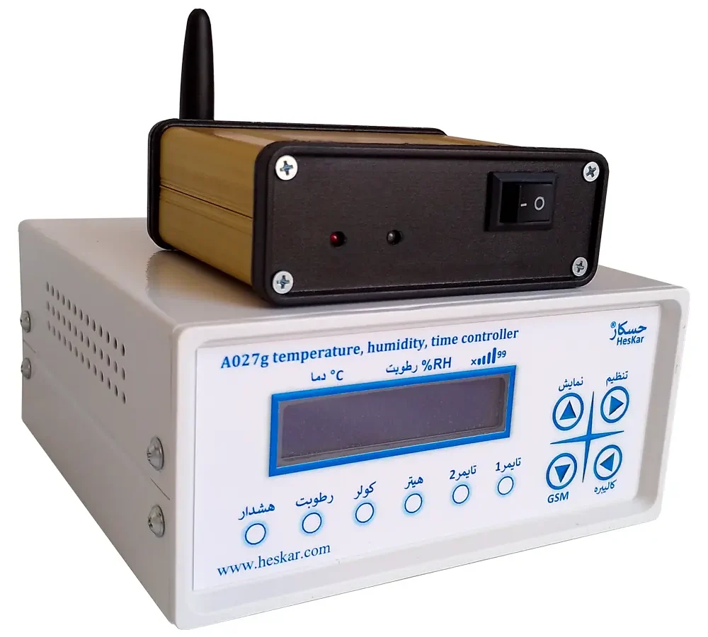 سیستم کنترل دما رطوبت و تایمر پیامکی با قابلیت تماس و تنظیم از راه دور مدل A027g
